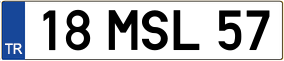 Trailer License Plate